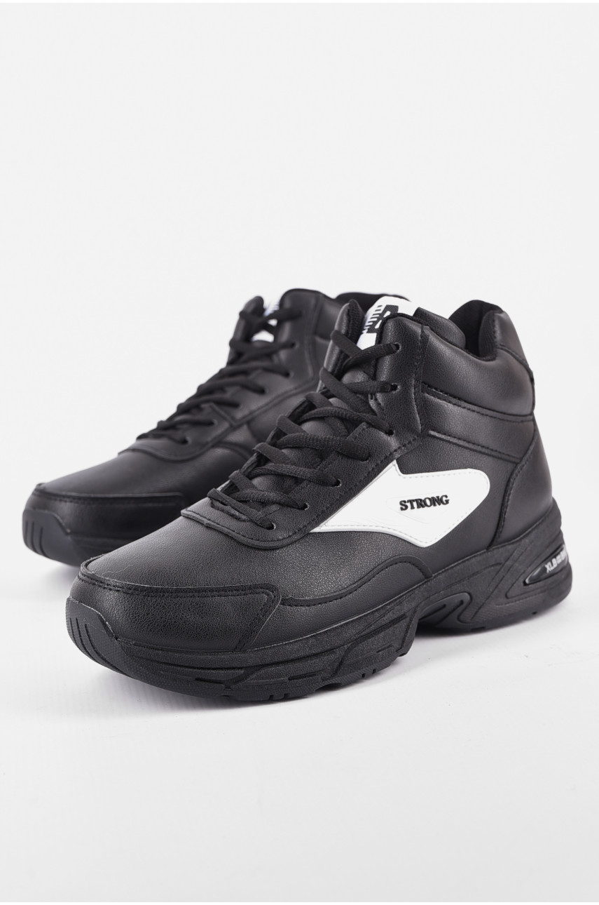 Кроссовки мужские зимние черного цвета 103-2 193859