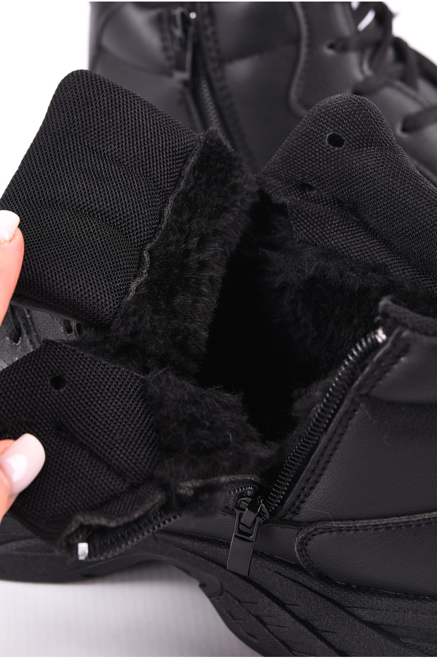 Кроссовки мужские зимние черного цвета 102-5 193861