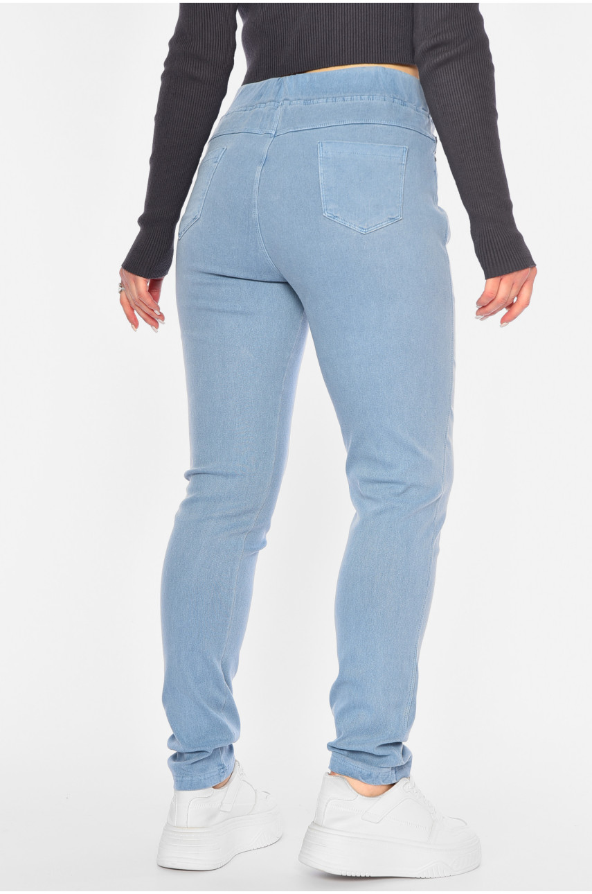 Джинси жіночі напівбатальні звужені блакитного кольору. А4053 193877