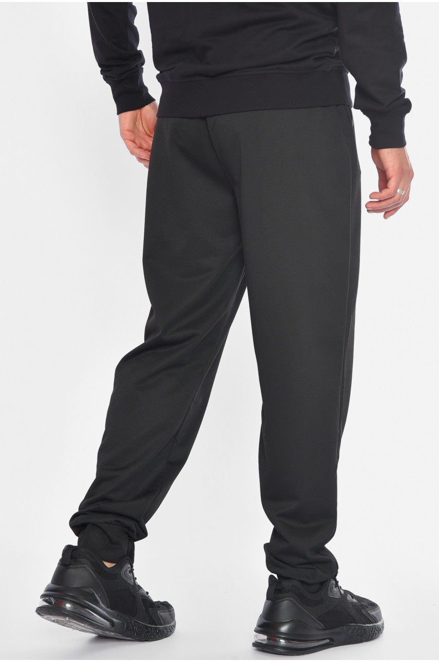 Спортивные штаны мужские черного цвета А-603 193880 Спортивные штаны мужские черного цвета А-603 193880