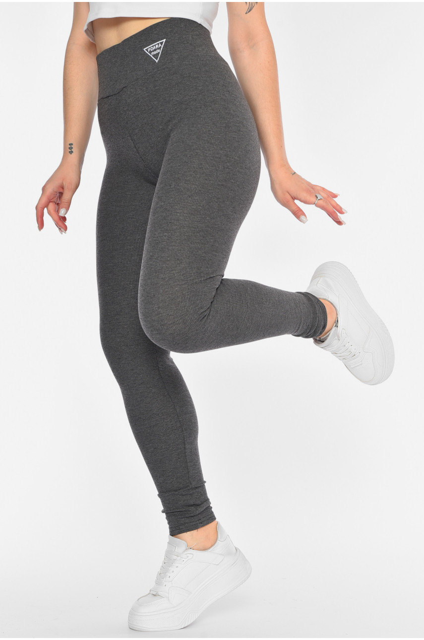 Лосины женские трикотажные серого цвета 5061-4 193888