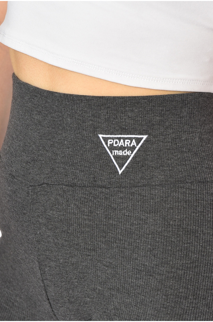 Лосины женские трикотажные серого цвета 5061-4 193888 Лосины женские трикотажные серого цвета 5061-4 193888