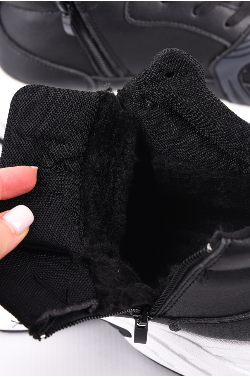 Кросівки чоловічі зимові чорного кольору 102-2 193914