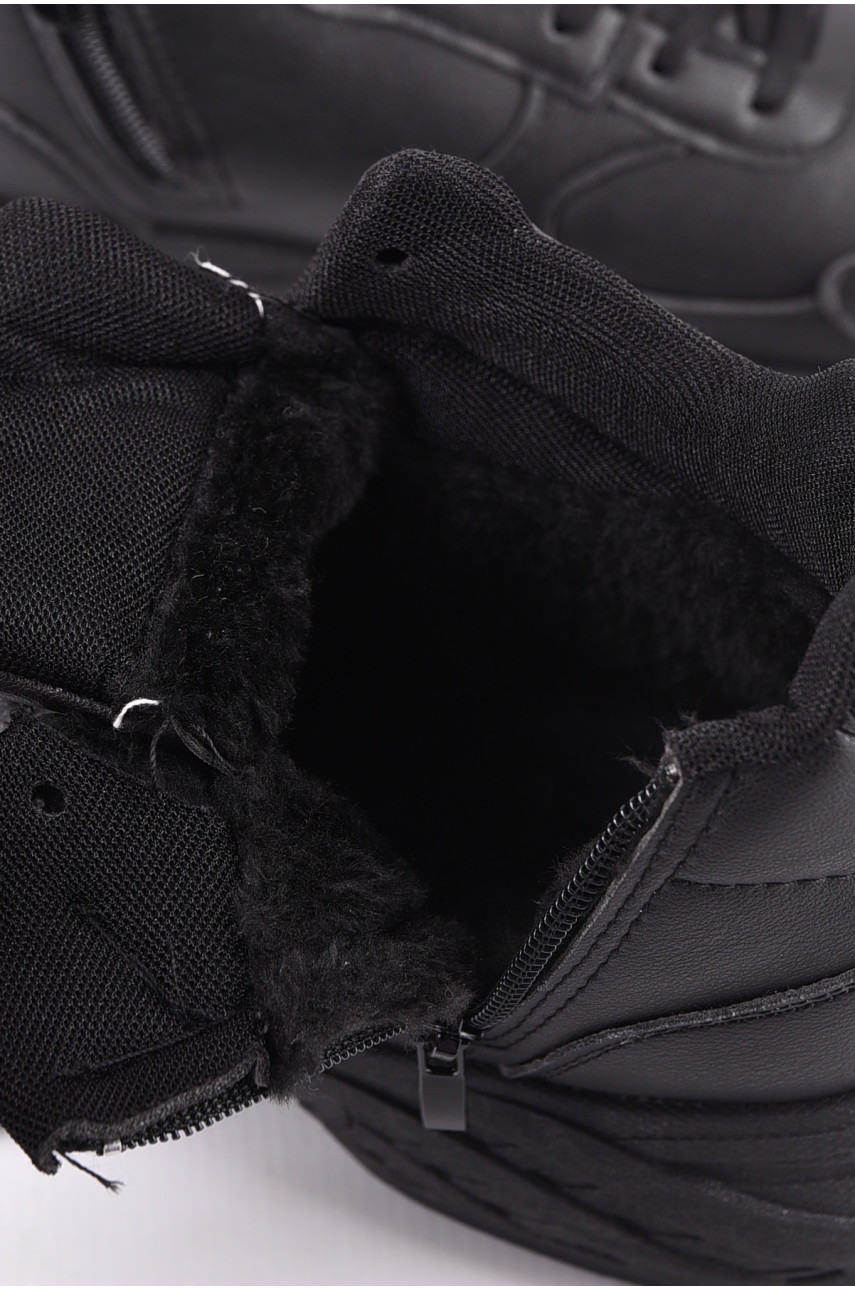Кроссовки мужские зимние черного цвета 103-5 193917
