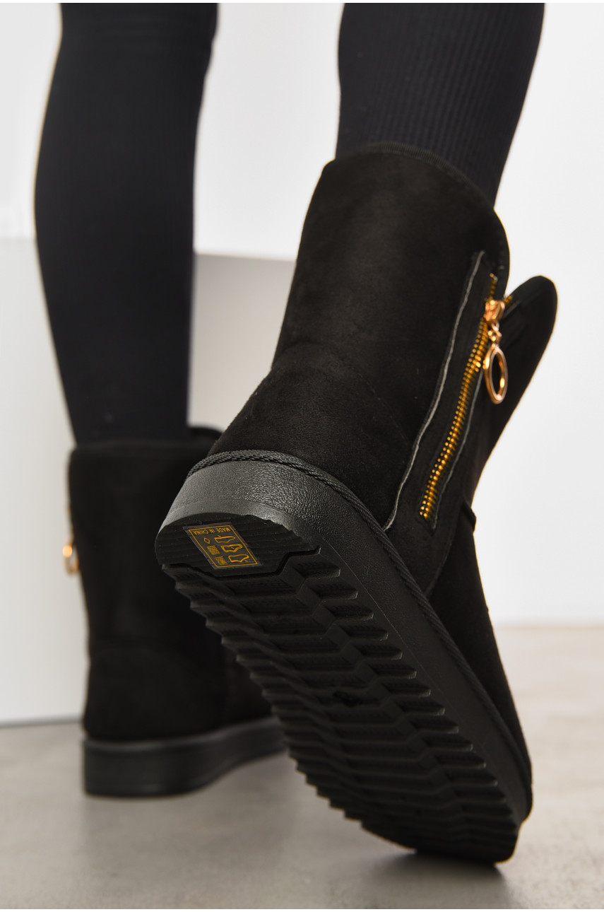 Угги женские на меху черного цвета Д-9 193927