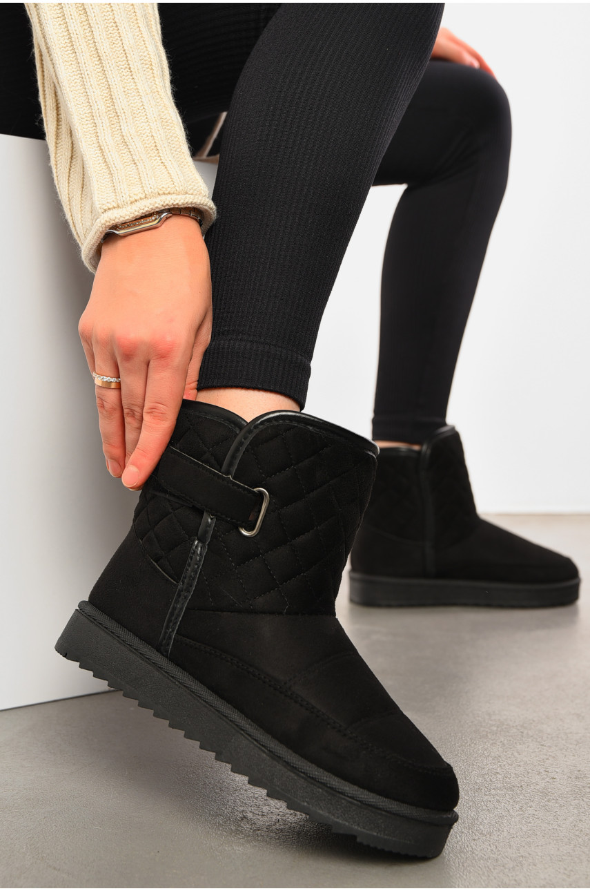 Угги женские на меху черного цвета Д-22 193933