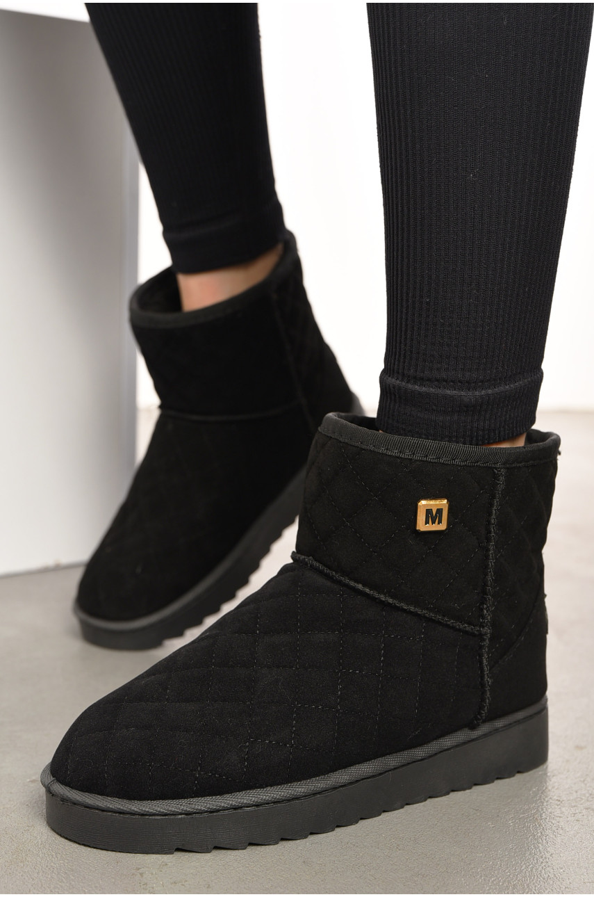 Угги женские на меху черного цвета F90 193934