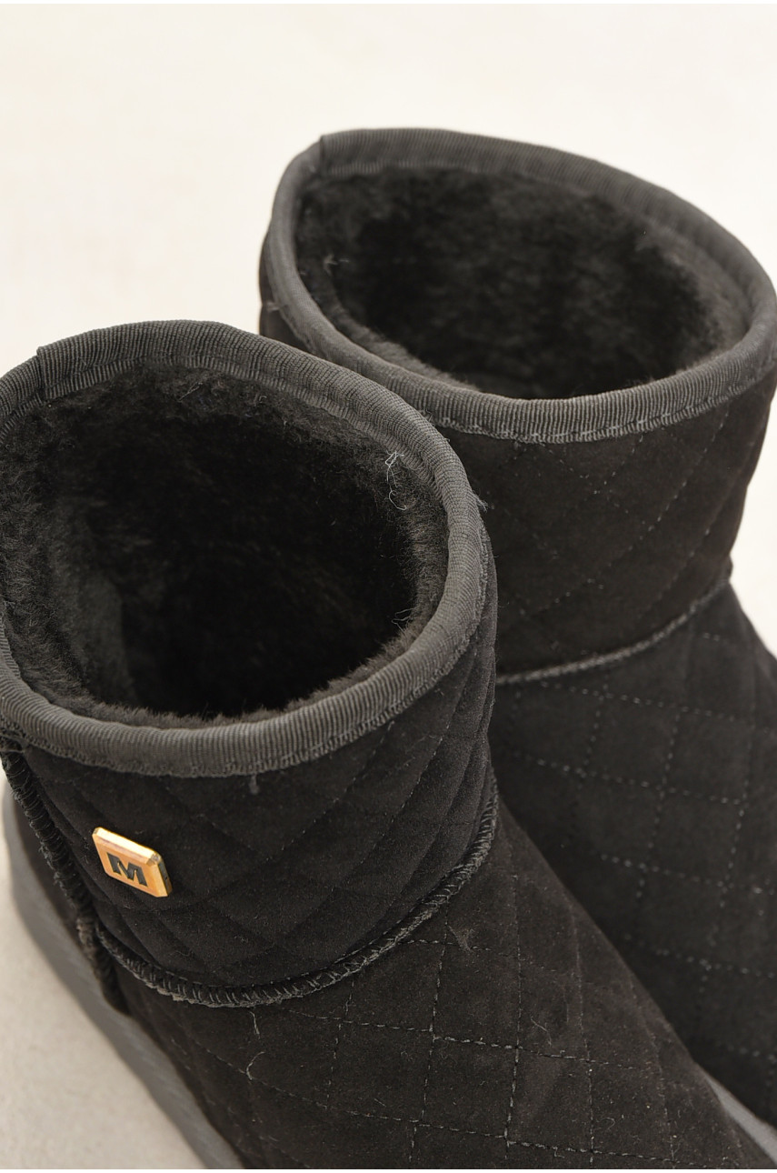 Угги женские на меху черного цвета F90 193934