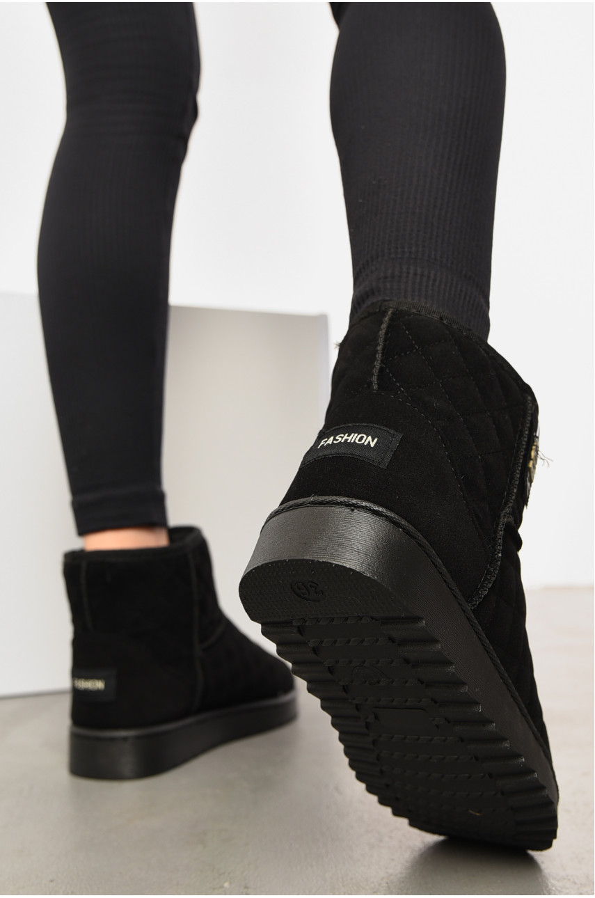 Угги женские на меху черного цвета F108 193937