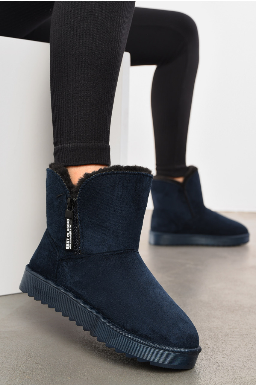 Угги женские на меху темно-синего цвета XL821-2 193942