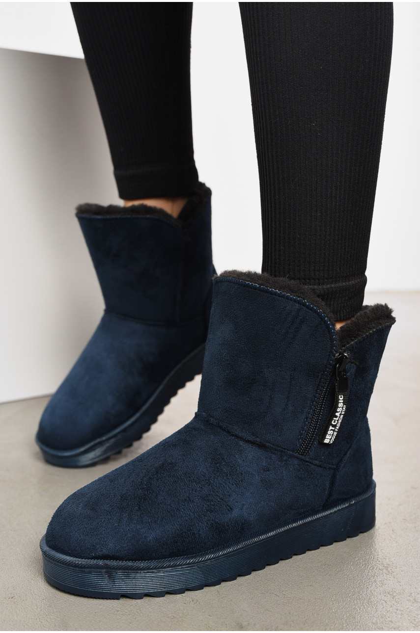 Угги женские на меху темно-синего цвета XL821-2 193942