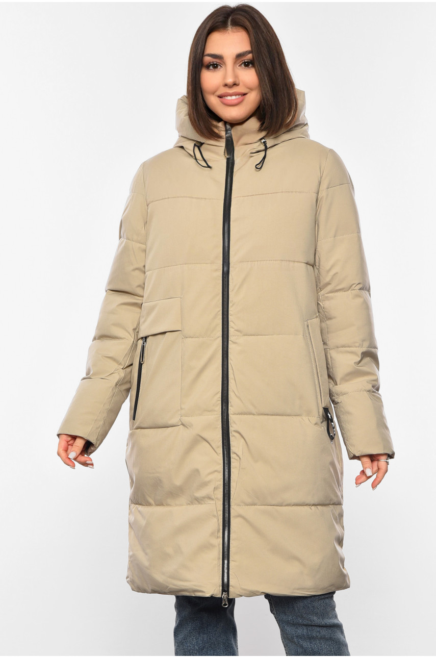 Куртка жіноча зимова бежевого кольору 2309 193976