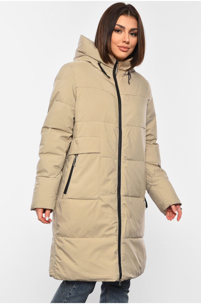 Куртка жіноча зимова бежевого кольору 2309 193976