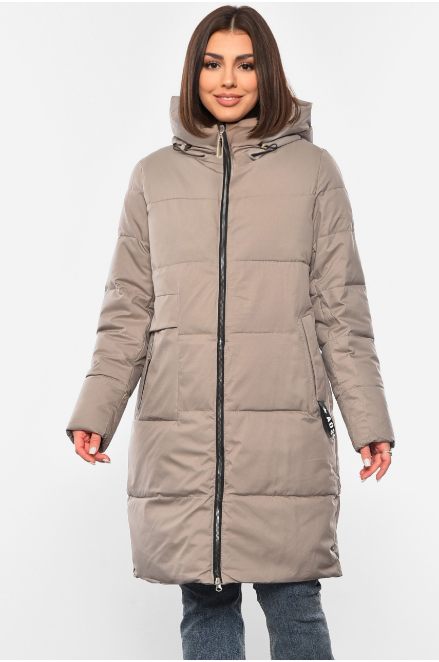 Куртка жіноча зимова мокко кольору 2309 193977 Куртка жіноча зимова мокко кольору 2309 193977
