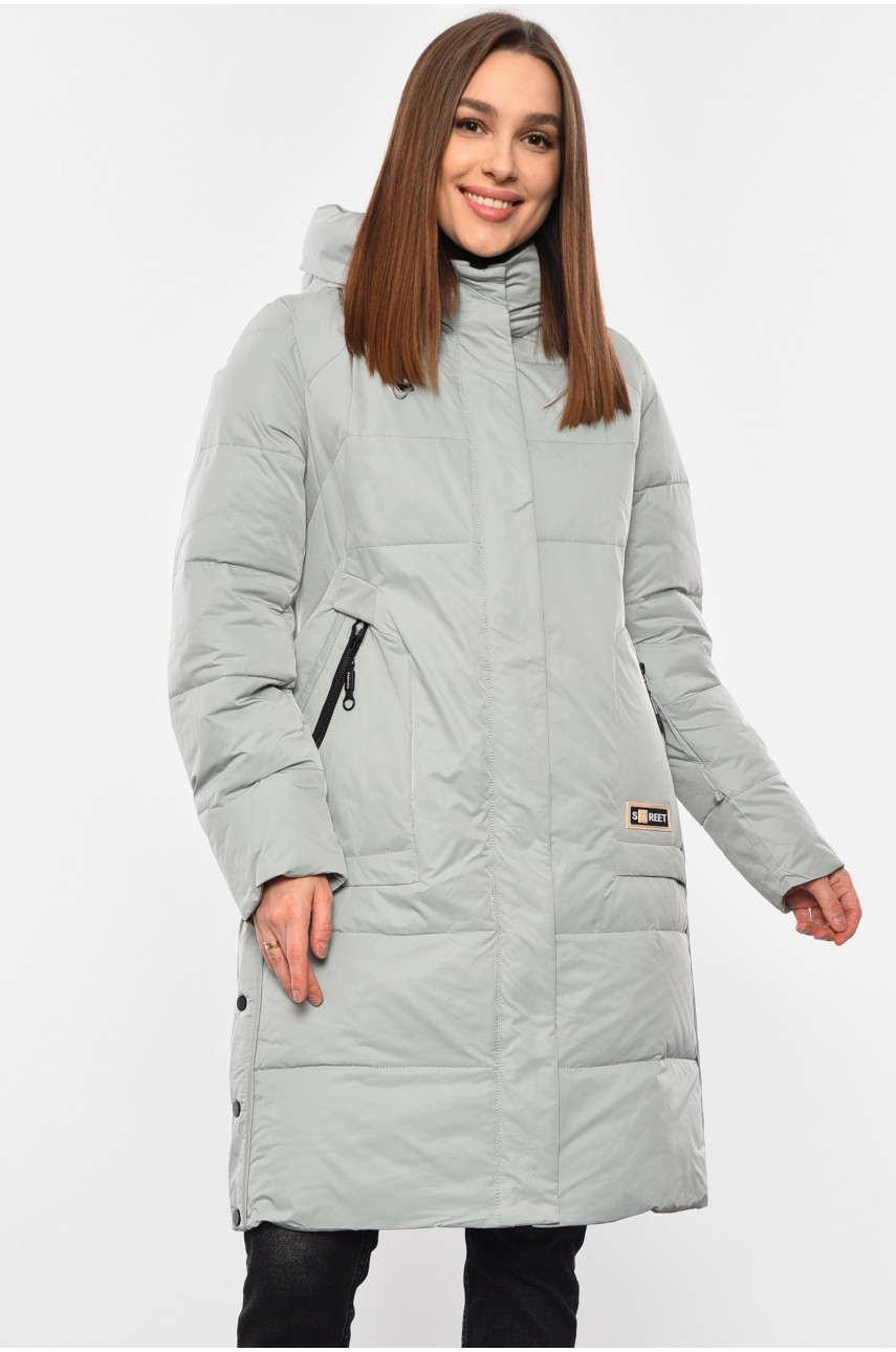 Куртка жіноча зимова м'ятного кольору 320 193981