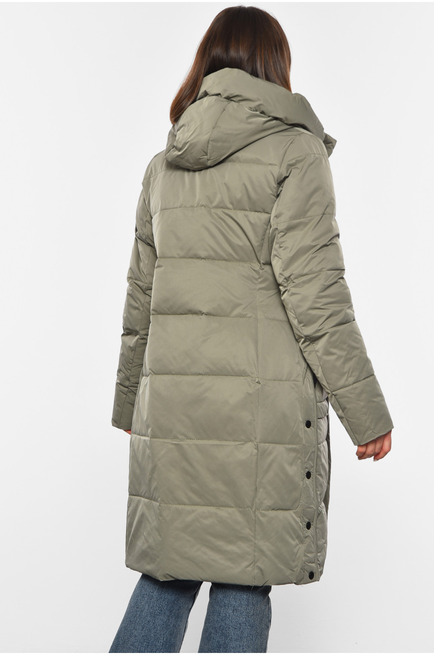 Куртка жіноча зимова оливкового кольору 320 193982