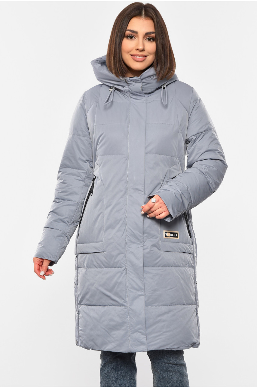 Куртка жіноча зимова сірого кольору 320 193983 Куртка жіноча зимова сірого кольору 320 193983