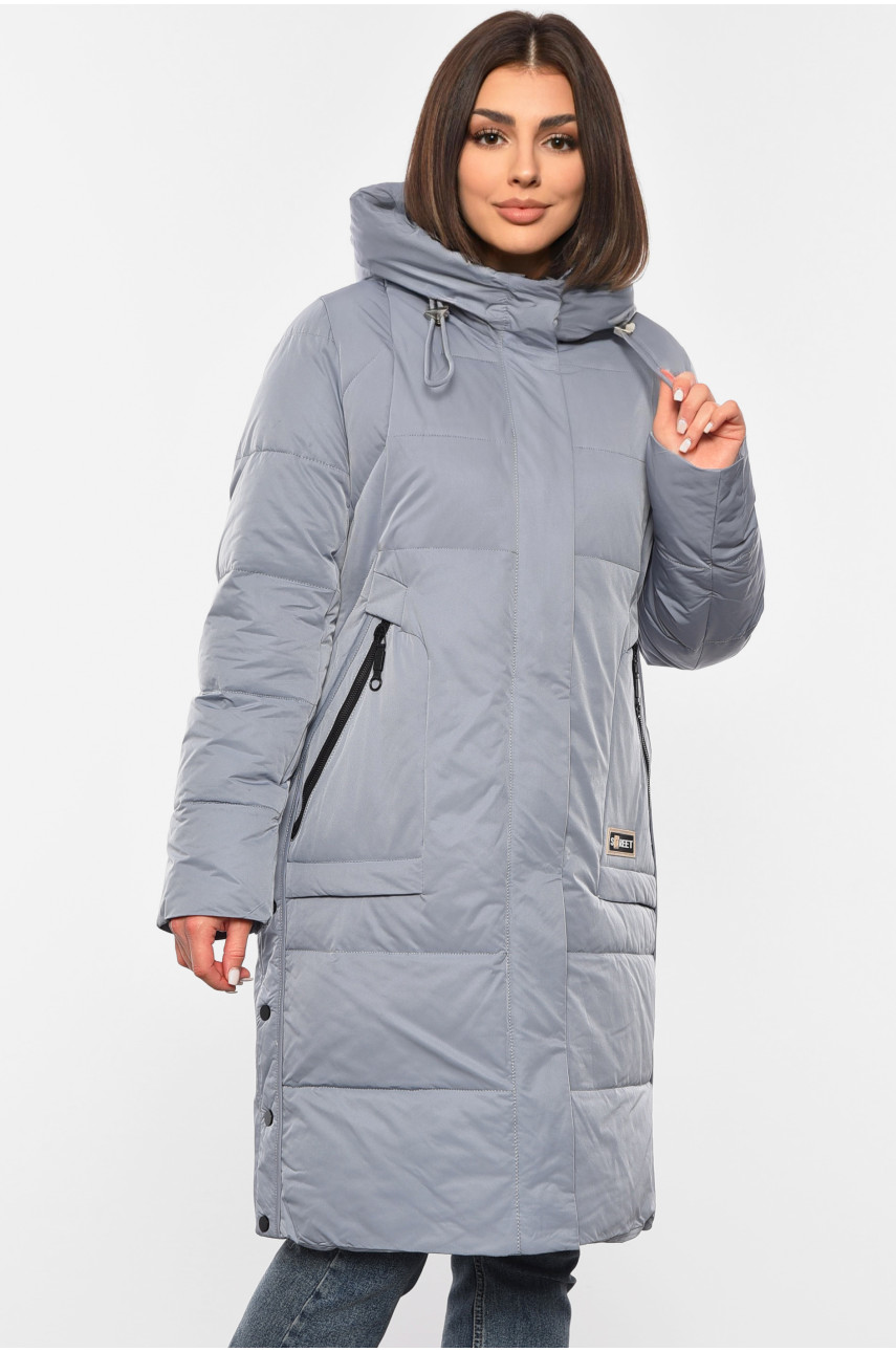 Куртка жіноча зимова сірого кольору 320 193983 Куртка жіноча зимова сірого кольору 320 193983