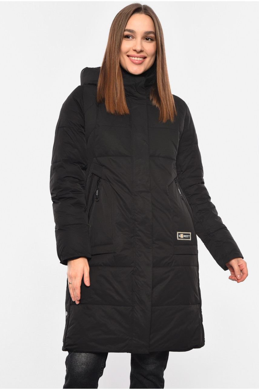 Куртка жіноча зимова чорного кольору 320 193984