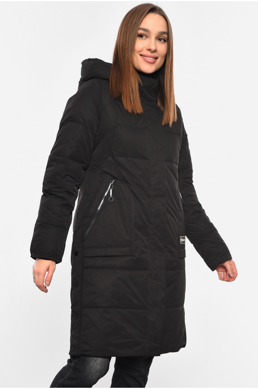 Куртка жіноча зимова чорного кольору 320 193984