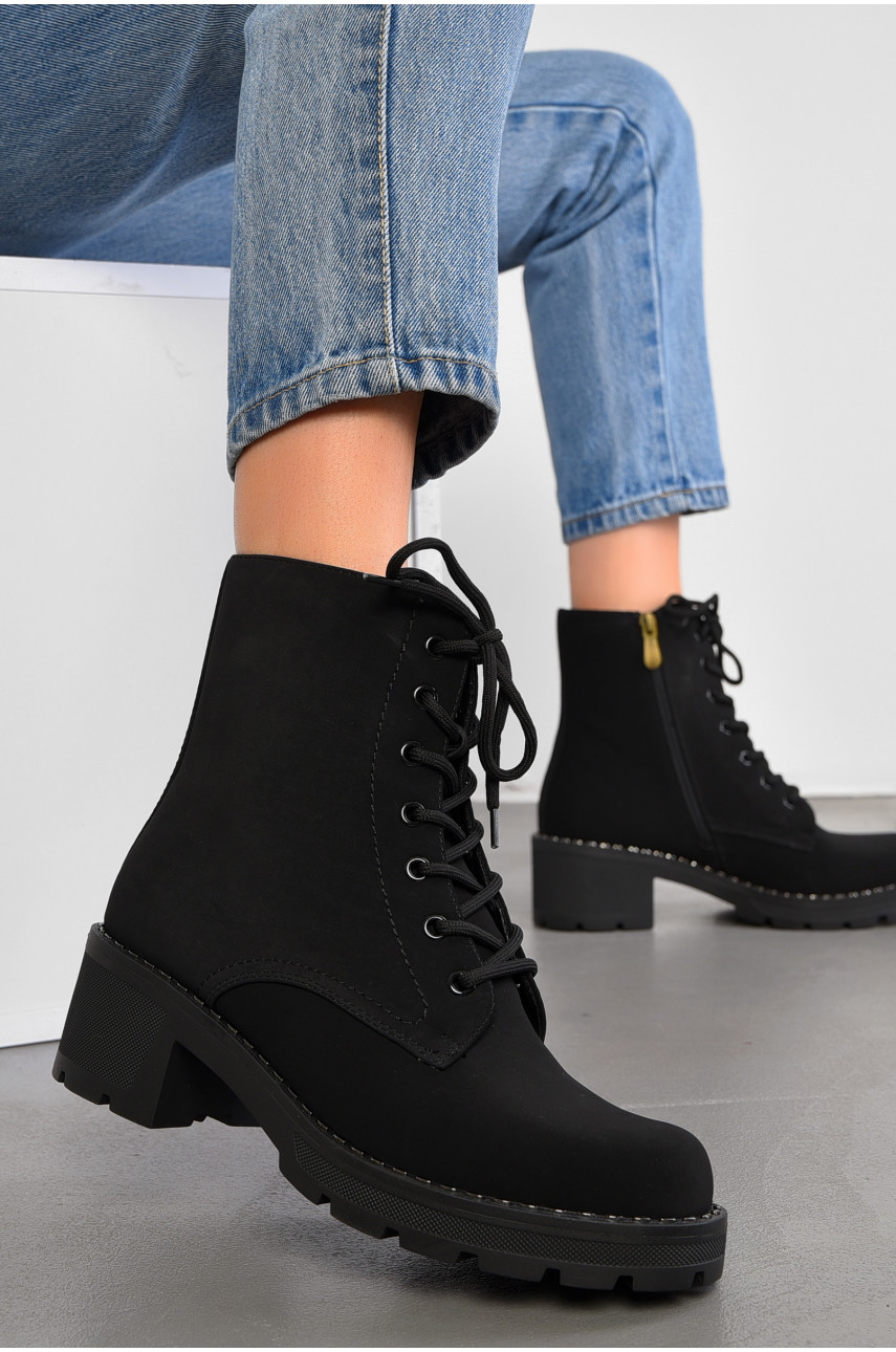 Ботинки женские демисезонные чорного цвета 8-1999 193986