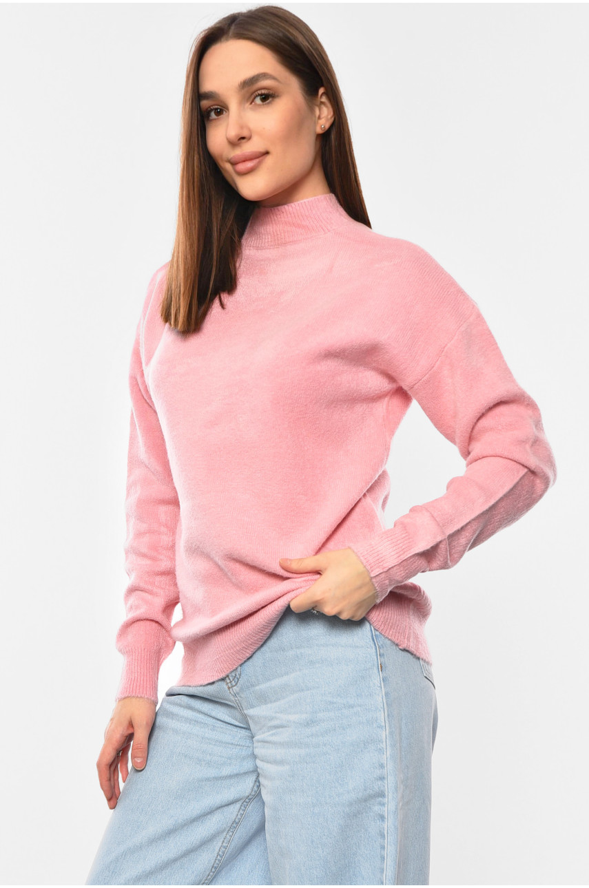 Светр жіночий акриловий рожевого кольору 222 193990
