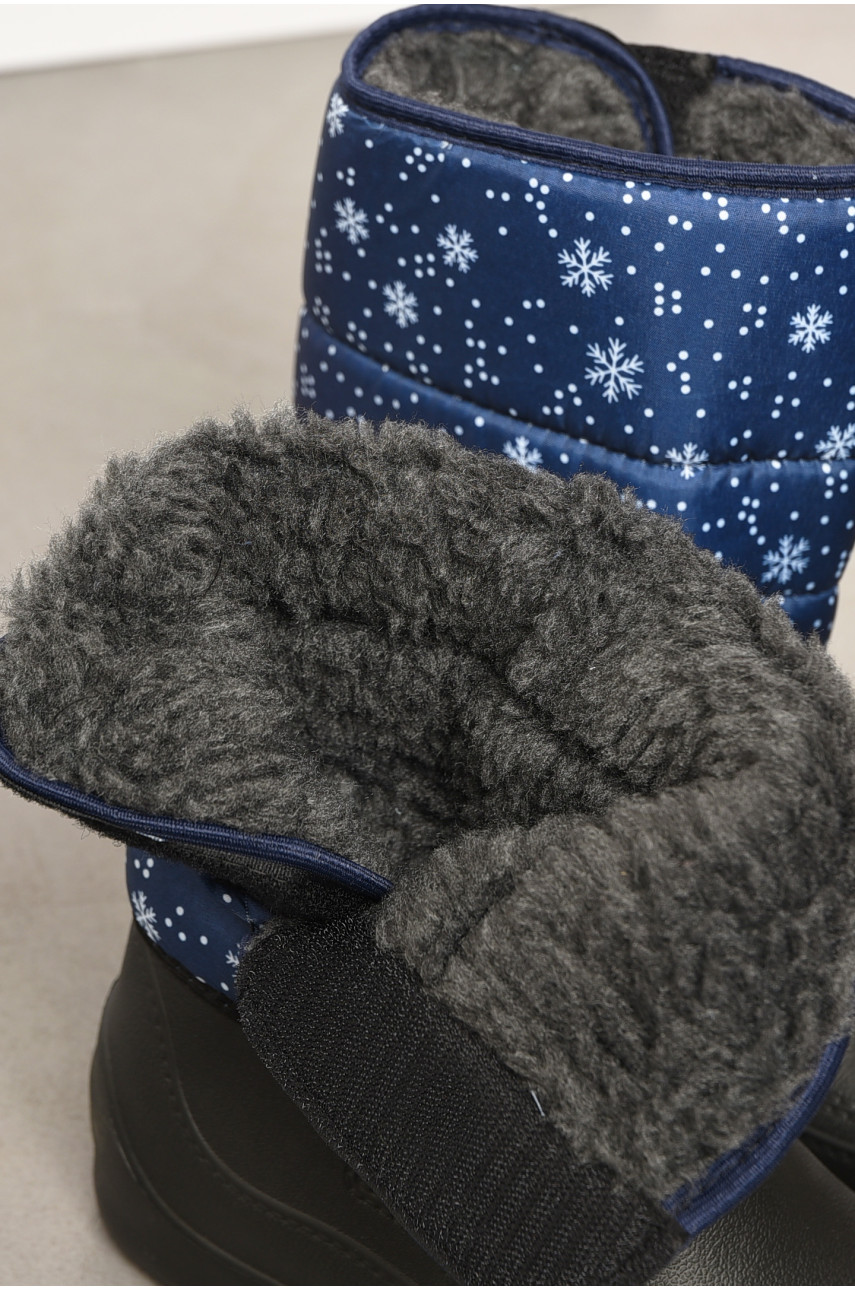 Дутики жіночі на хутрі синього кольору ЖДЛ-02 193992 Дутики жіночі на хутрі синього кольору ЖДЛ-02 193992