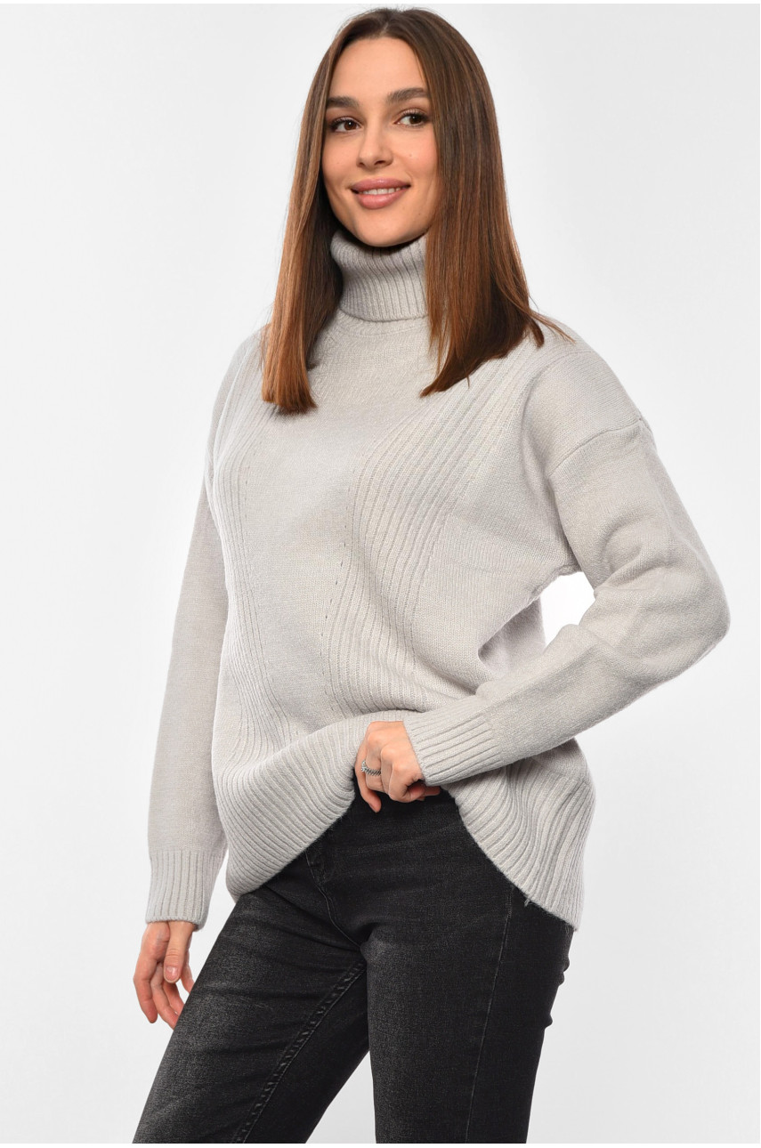 Светр жіночий ангора напівбатальний сірого кольору 2050 193995 Светр жіночий ангора напівбатальний сірого кольору 2050 193995