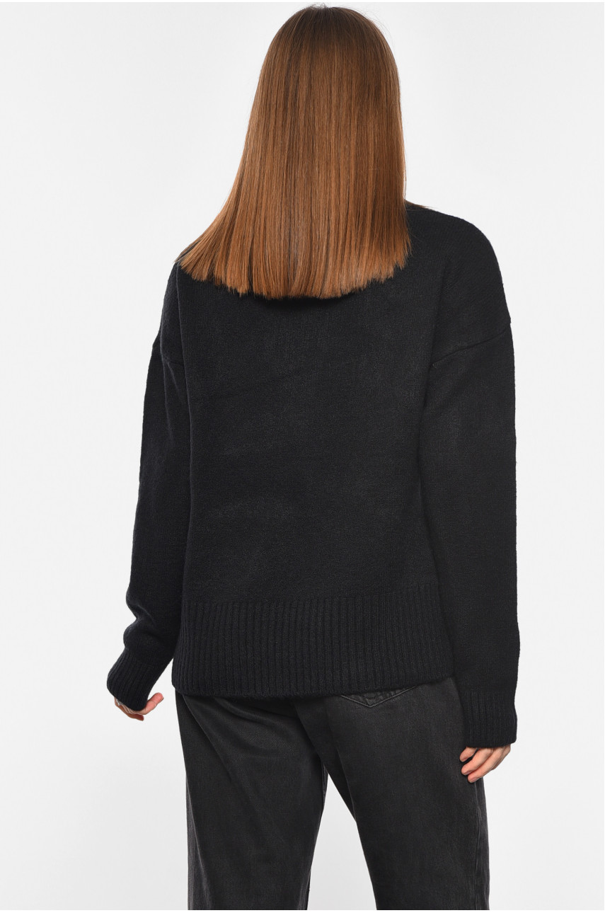 Светр жіночий ангора напівбатальний чорного кольору 2050 193996