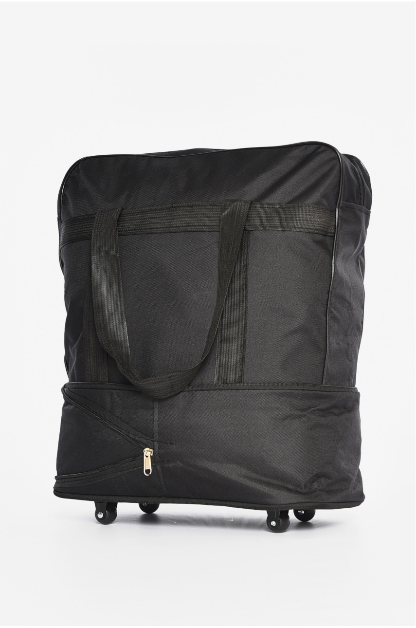 Сумка складная на колесах черного цвета 194006 Сумка складная на колесах черного цвета 194006