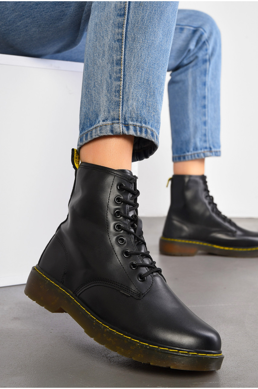 Ботинки женские демисезонные черного цвета 613 194009