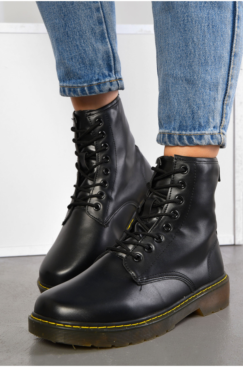 Ботинки женские демисезонные черного цвета 613 194009