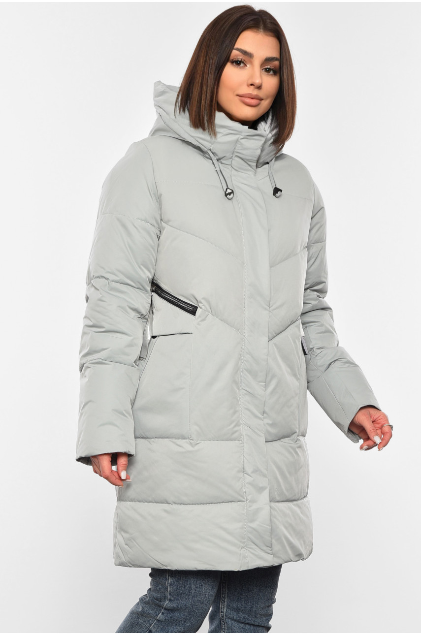 Куртка жіноча зимова м'ятного кольору 335 194023