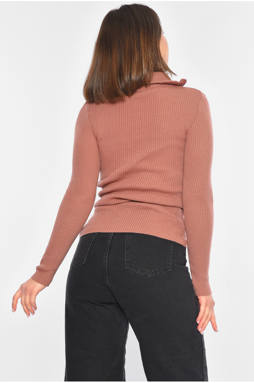 Гольф жіночий однотонний пудрового кольору 4653 194030 Гольф жіночий однотонний пудрового кольору 4653 194030