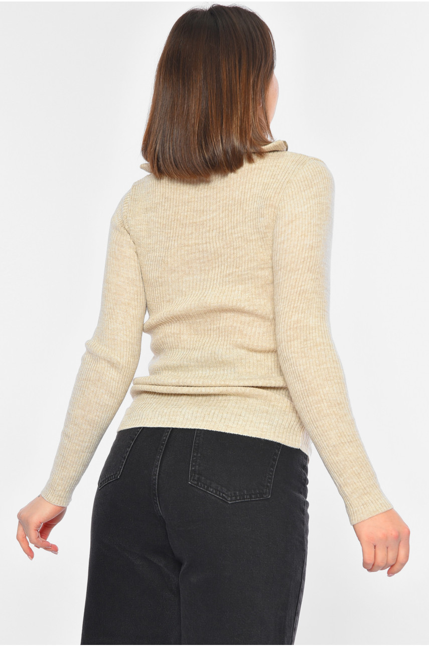 Гольф женский однотонный бежевого цвета 4653 194031 Гольф женский однотонный бежевого цвета 4653 194031