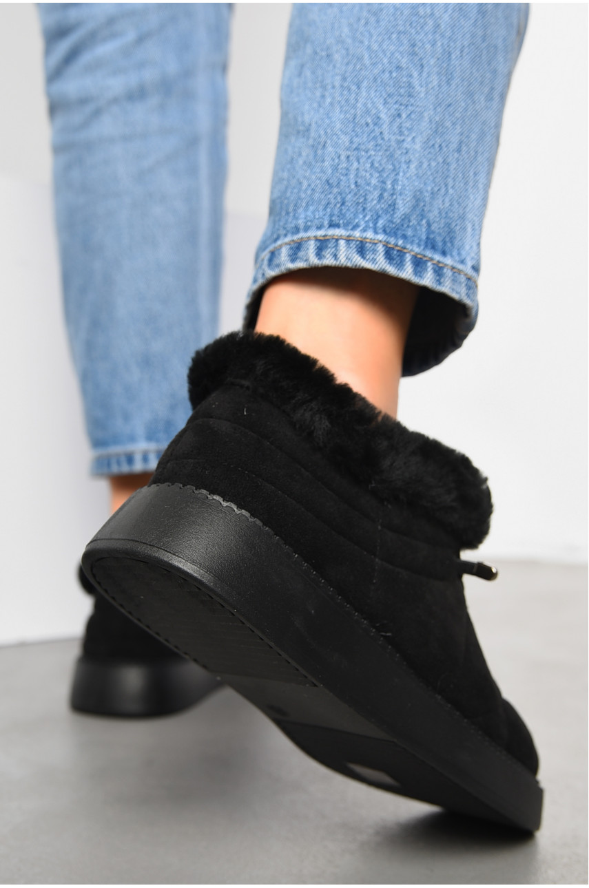 Туфлі-лофери жіночі на хутрі чорного кольору 1033-5 194036 Туфлі-лофери жіночі на хутрі чорного кольору 1033-5 194036