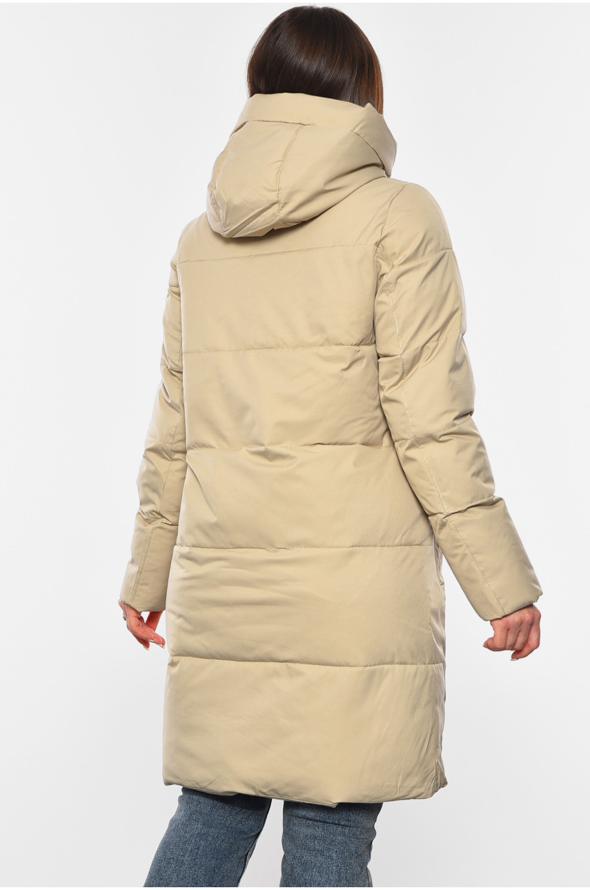 Куртка жіноча зимова бежевого кольору 2307 194048