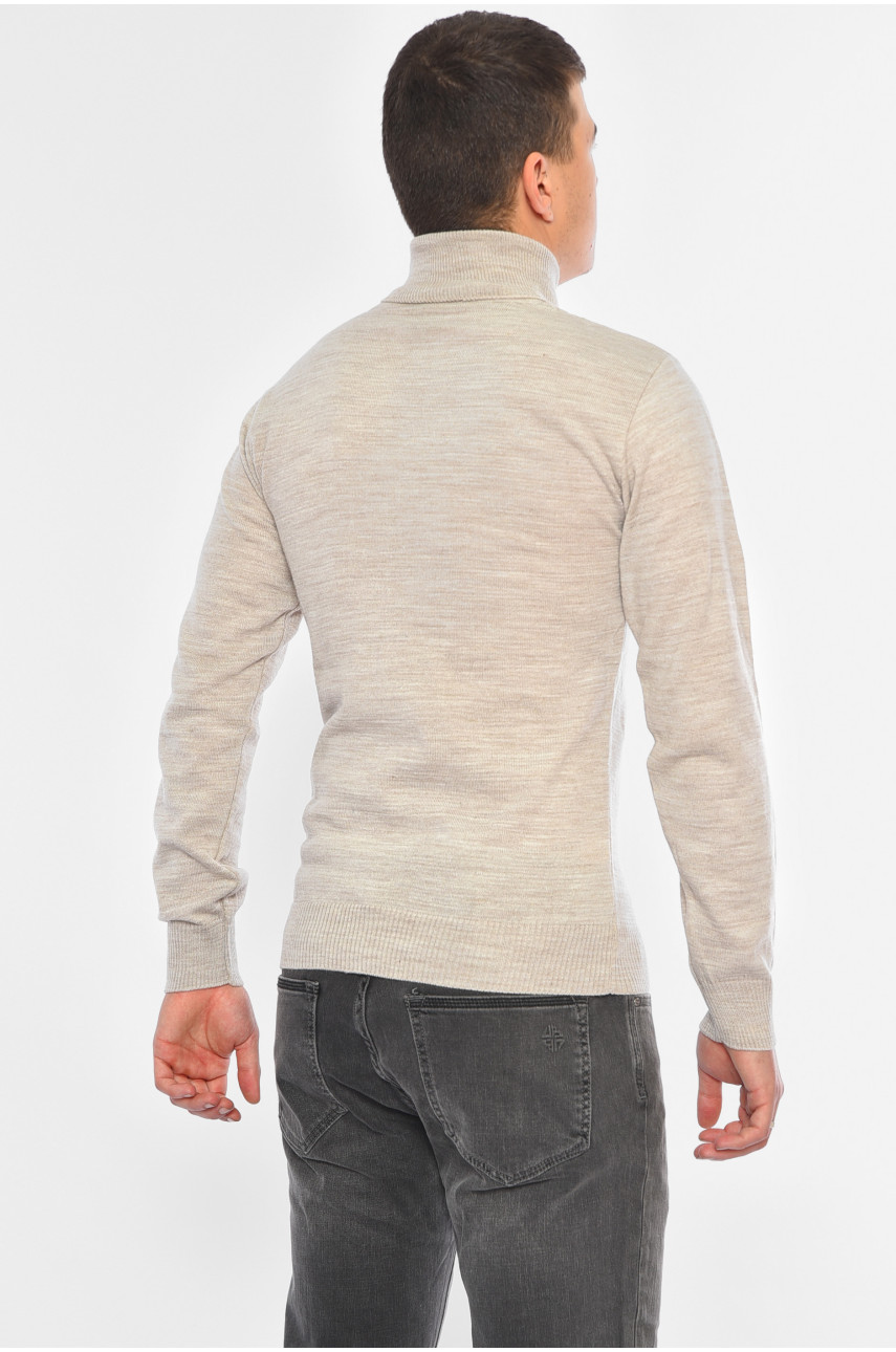 Гольф мужской однотонный бежевого цвета 4026-3 194052 Гольф мужской однотонный бежевого цвета 4026-3 194052