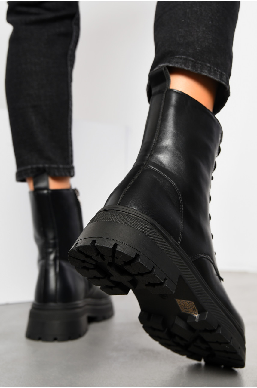 Ботинки женские зимние черного цвета 1029-1 194055 Ботинки женские зимние черного цвета 1029-1 194055