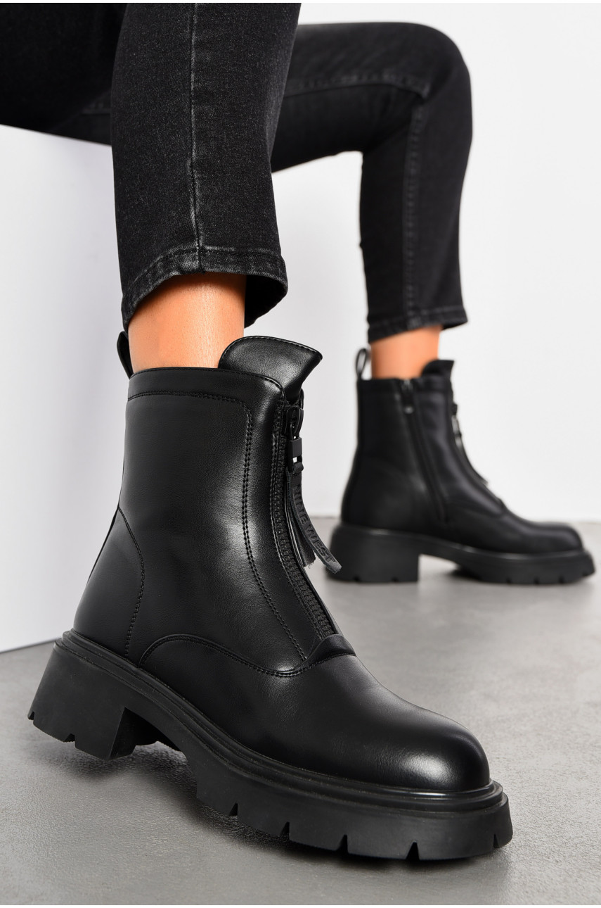 Ботинки женские зимние черного цвета 0006 194058