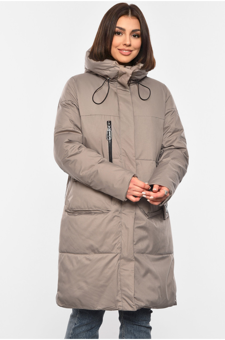 Куртка жіноча зимова кольору мокко 2322 194059 Куртка жіноча зимова кольору мокко 2322 194059