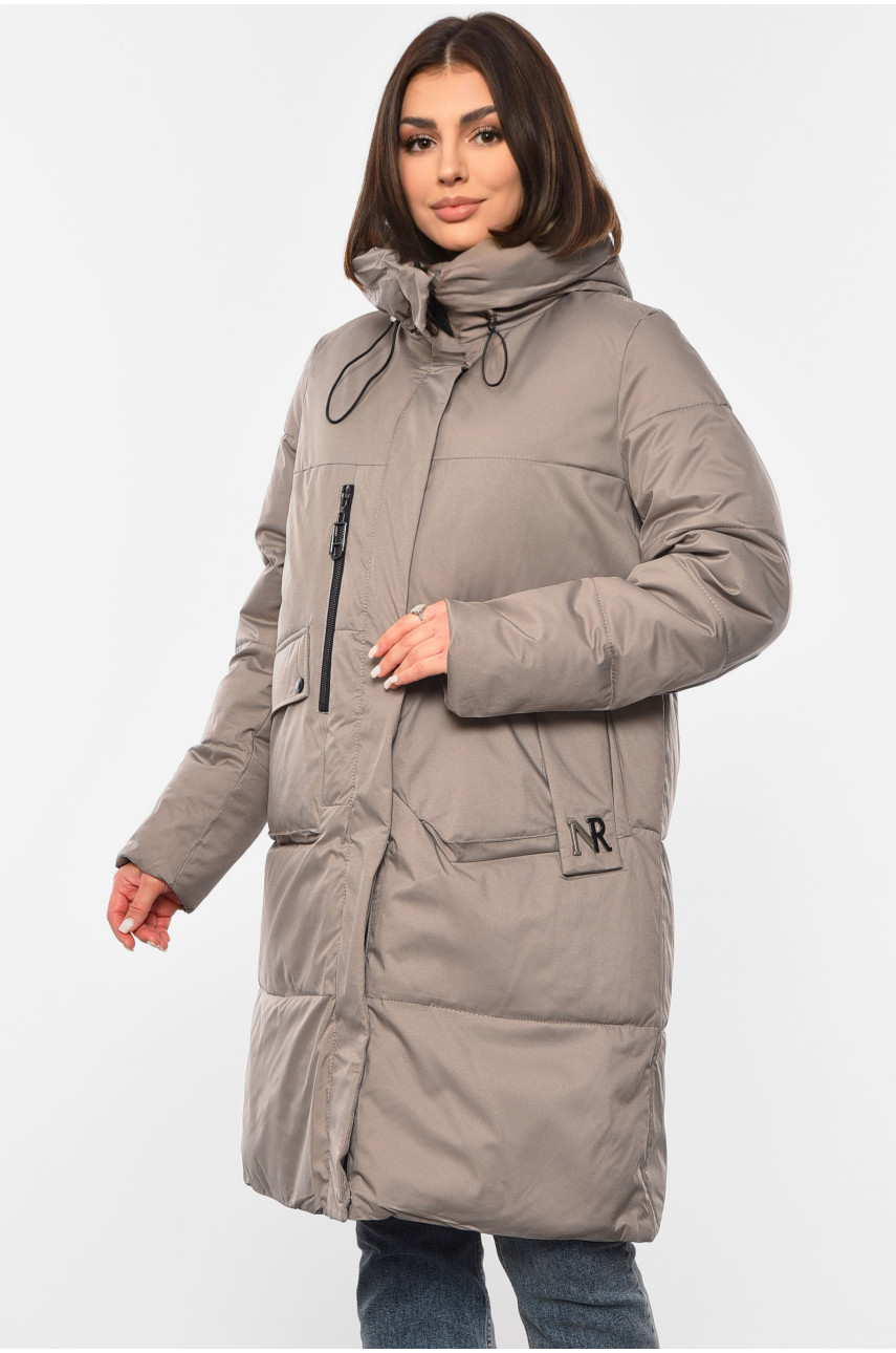 Куртка жіноча зимова кольору мокко 2322 194059 Куртка жіноча зимова кольору мокко 2322 194059