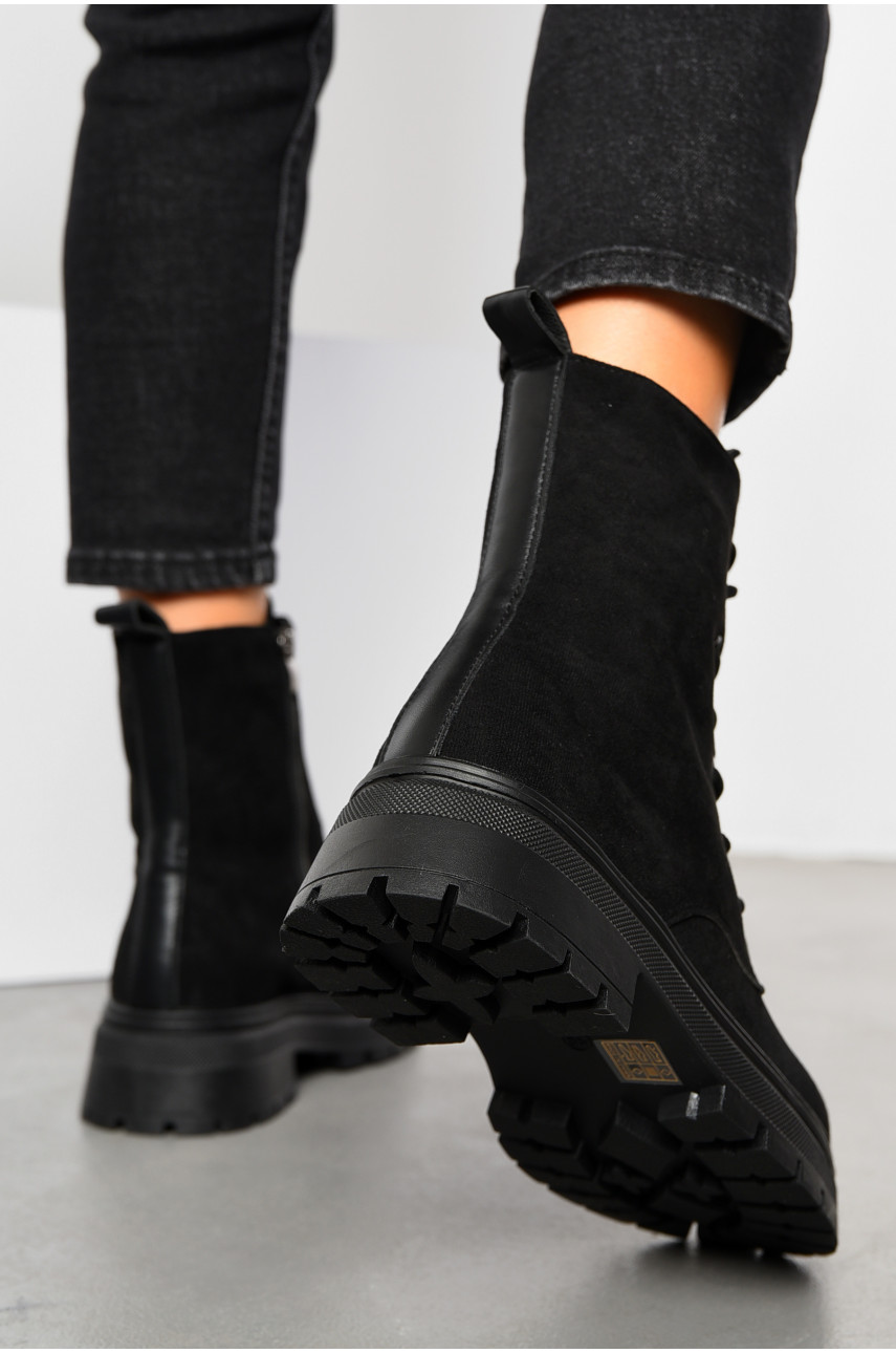 Ботинки женские зимние черного цвета 1025-2 194060 Ботинки женские зимние черного цвета 1025-2 194060