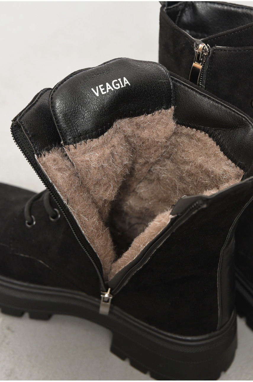 Ботинки женские зимние черного цвета 1025-2 194060 Ботинки женские зимние черного цвета 1025-2 194060