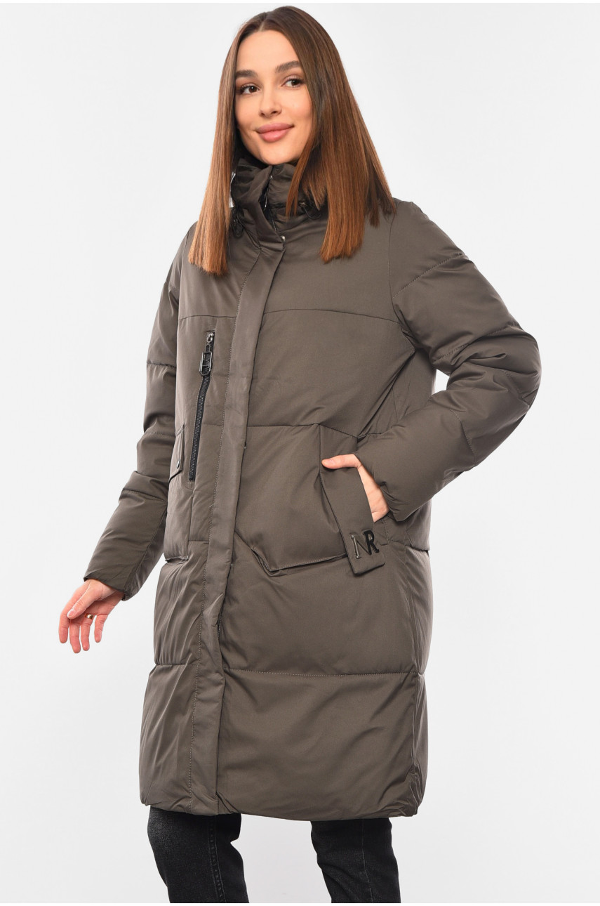 Куртка жіноча зимова темно-сірого кольору 2322 194061 Куртка жіноча зимова темно-сірого кольору 2322 194061
