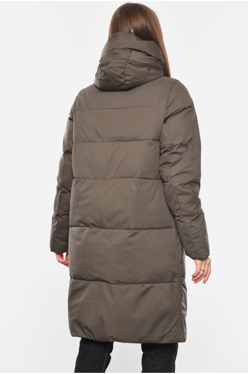 Куртка жіноча зимова темно-сірого кольору 2322 194061 Куртка жіноча зимова темно-сірого кольору 2322 194061