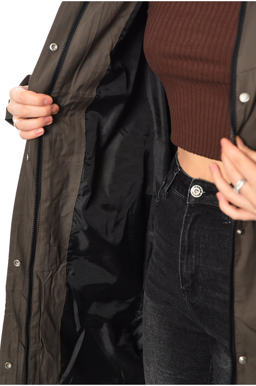 Куртка жіноча зимова темно-сірого кольору 2322 194061 Куртка жіноча зимова темно-сірого кольору 2322 194061