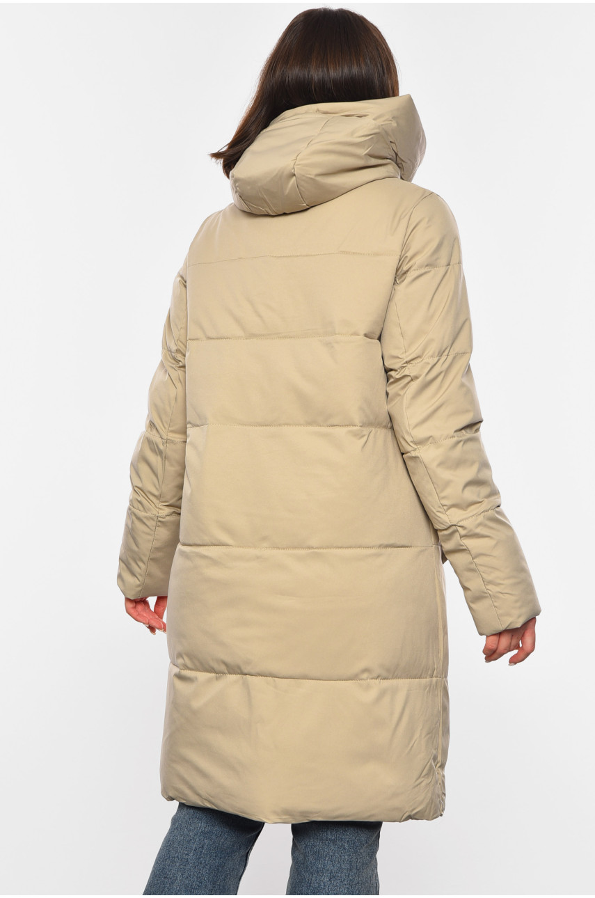Куртка жіноча зимова бежевого кольору 2322 194063
