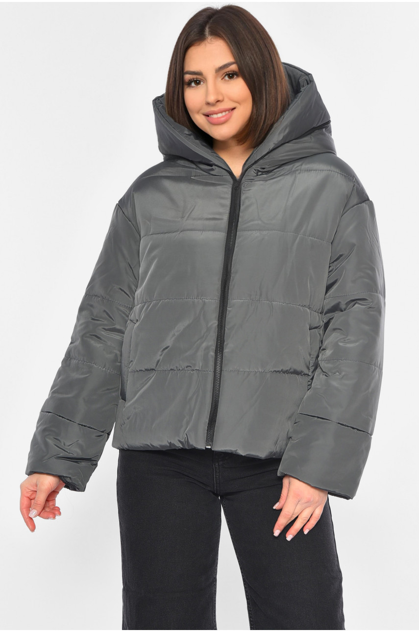 Куртка жіноча сірого кольору 239-1 194066 Куртка жіноча сірого кольору 239-1 194066