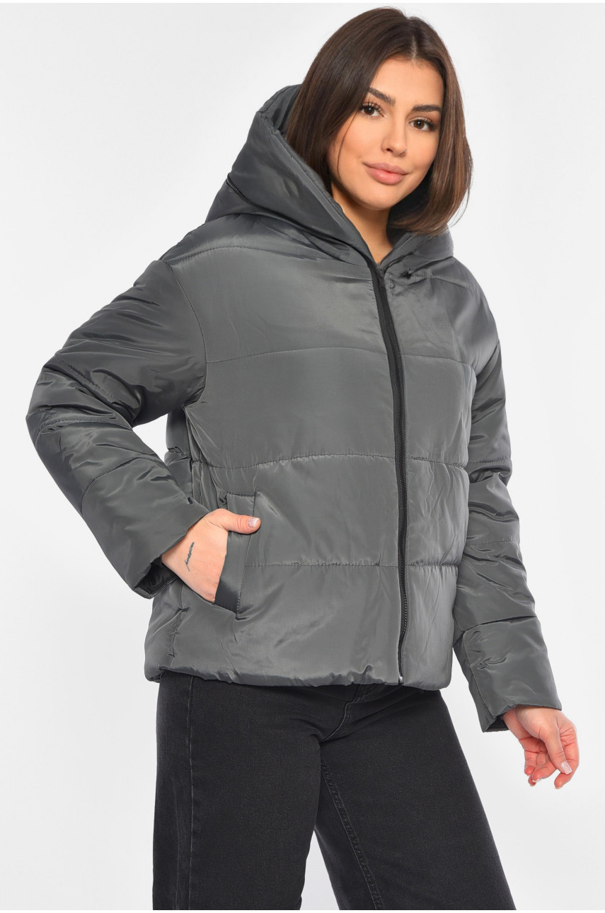 Куртка жіноча сірого кольору 239-1 194066 Куртка жіноча сірого кольору 239-1 194066
